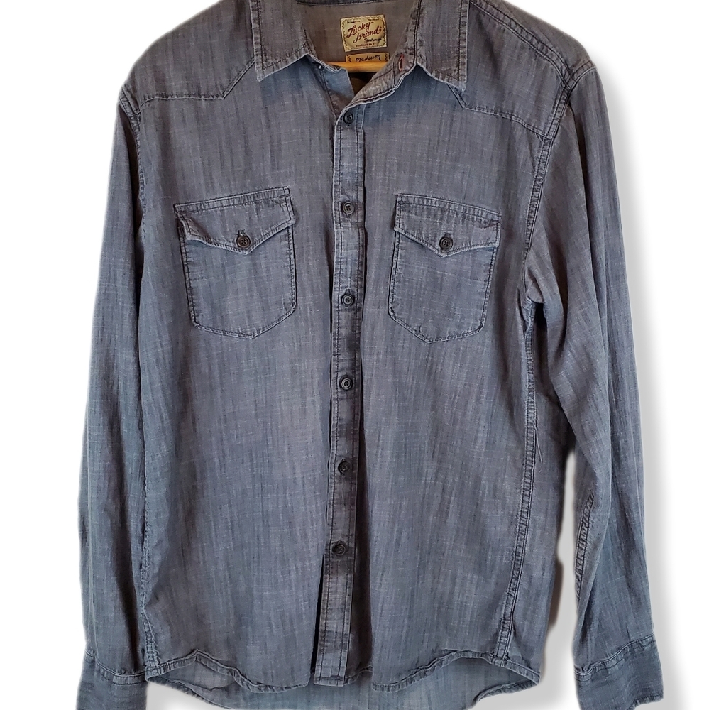 Lucky Brand Men's Slate gray Button-Down Shirt